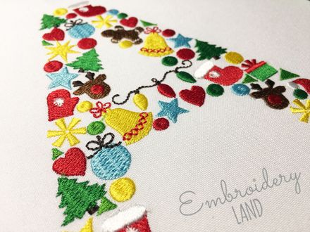 Christmas Letter A Machine Embroidery Design CHR099