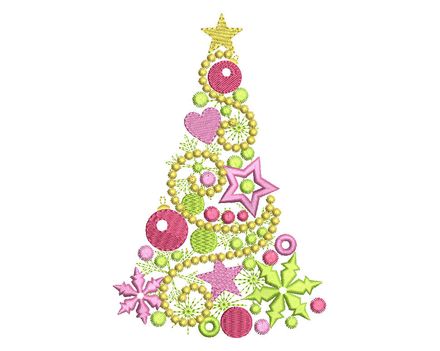 Christmas Tree Elegant Machine Embroidery Design  CHR039