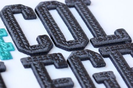 College 3D Puffy Font for Machine Embroidery Font 6 sizes BX included