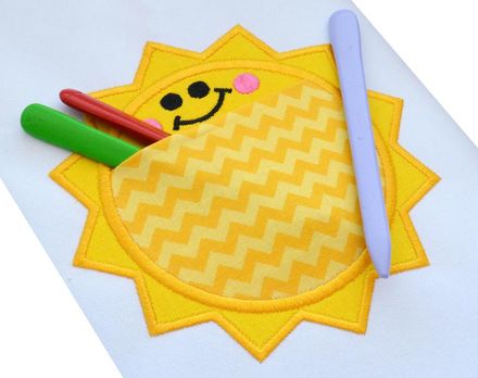 Sunny Real Pocket Project In The Hoop Machine Embroidery Design ITH009