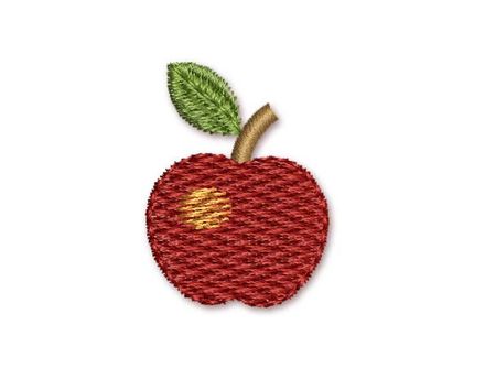 Apple Mini Feltie Embroidery Design M10