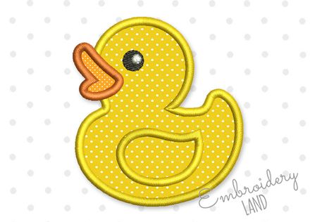 Duck Applique Machine Embroidery Design BA058