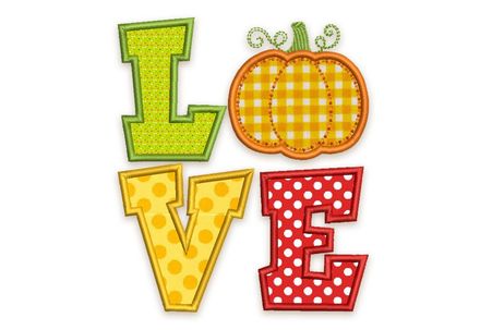 Thanksgiving Love Applique Machine Embroidery Design TG011