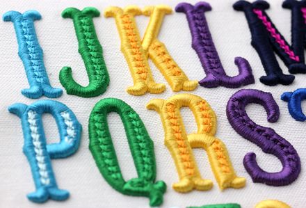 3D Fishtail Puffy Foam Machine Embroidery Font 4 sizes BX included AL168
