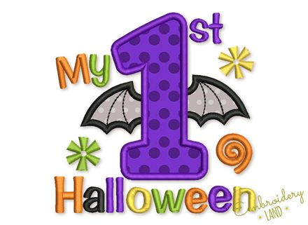 My First Halloween Applique Machine Embroidery Design HAL015