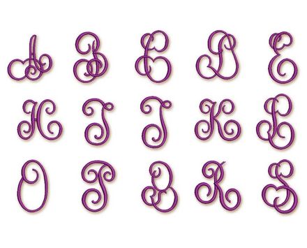 Monogram Font Alphabet AL009