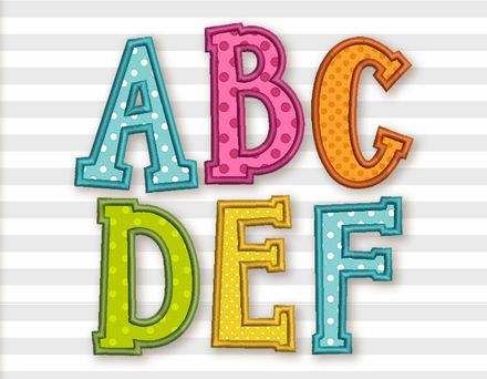 Applique Alphabet Font  AL030