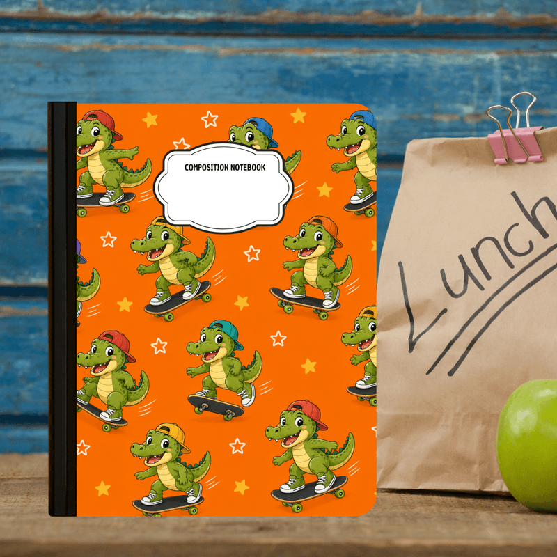Composition Notebook - Crocodile Skater