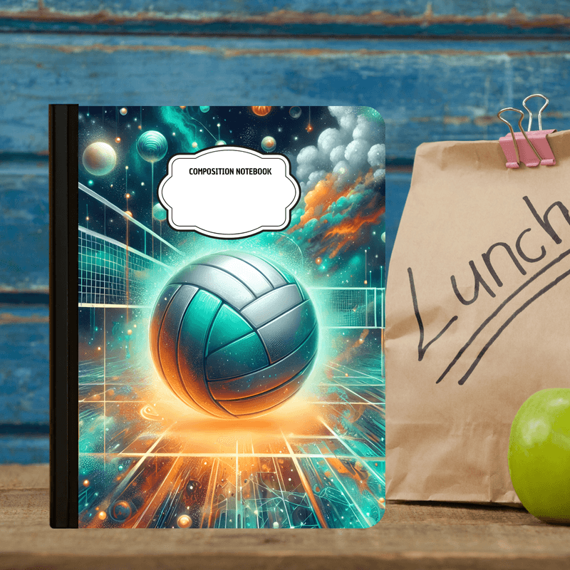 Composition Notebook - Volleyball Galaxy