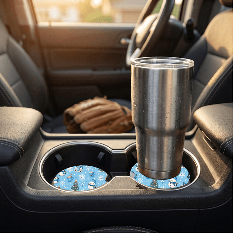 Car Coasters - Snowman