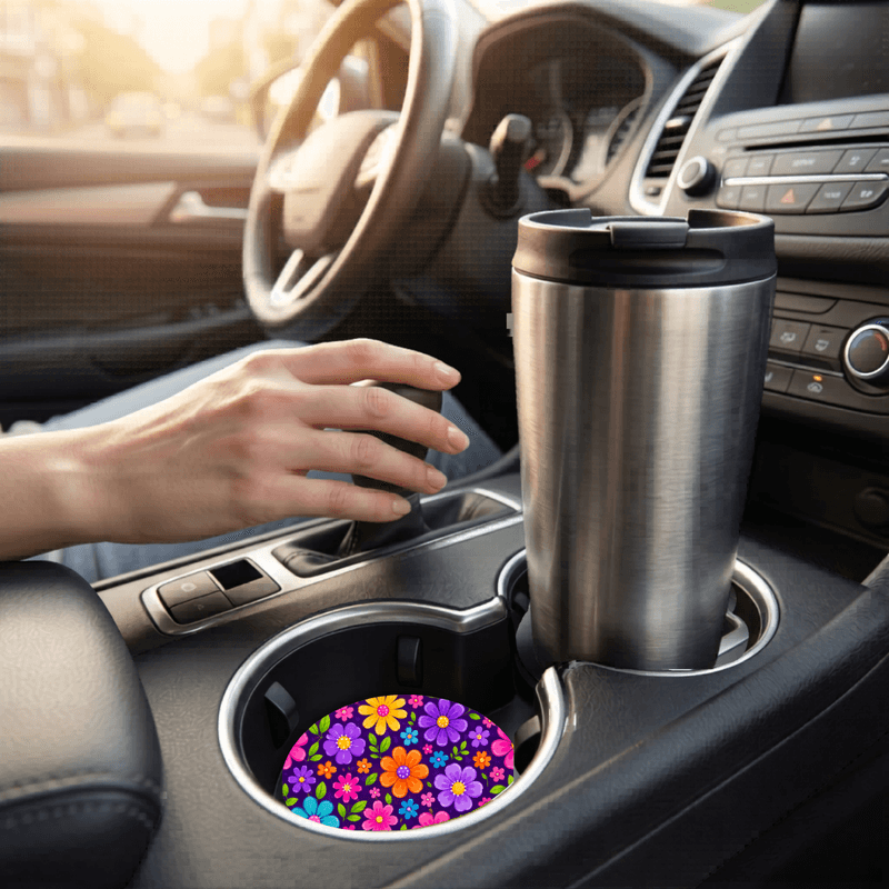 Car Coasters - Bright Garden