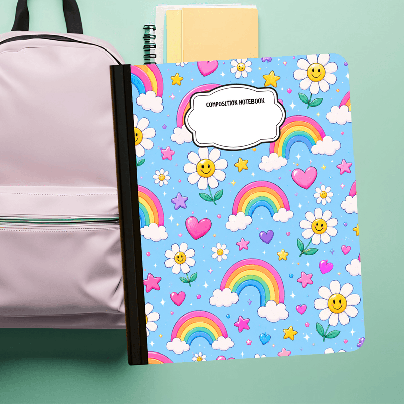Composition Notebook - Rainbow Daisy