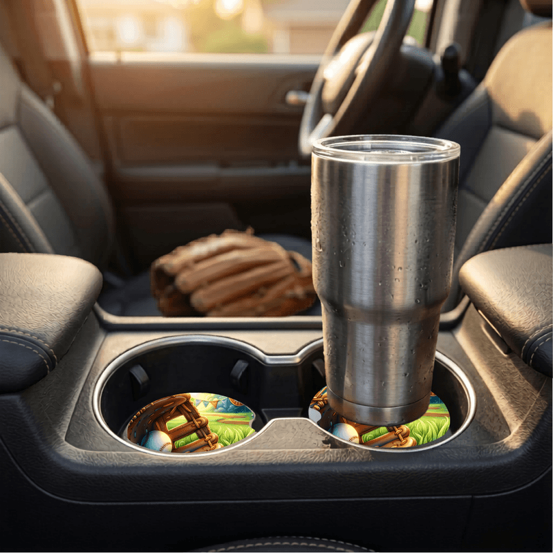 Car Coasters - Batter Up