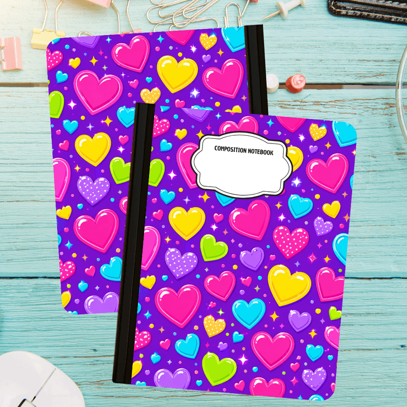Composition Notebook - Bright Hearts