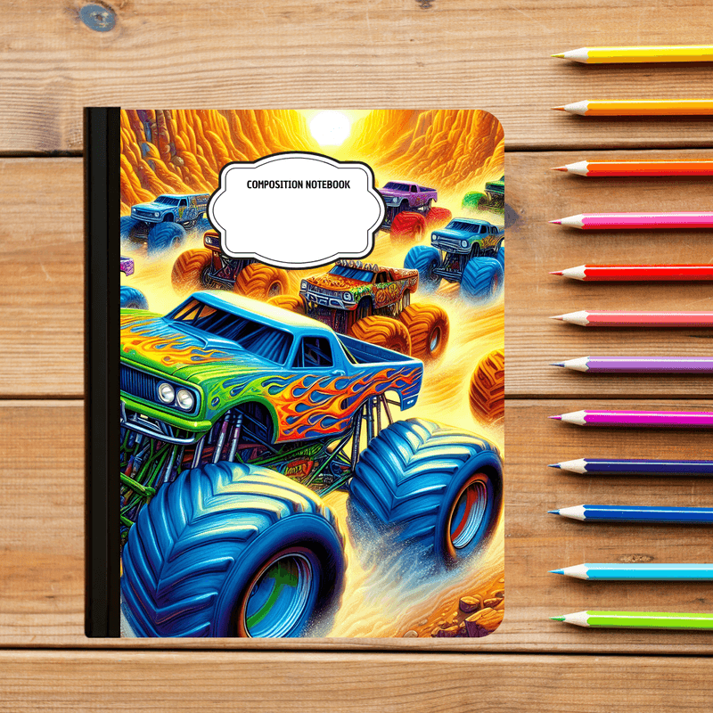 Composition Notebook - Monster Trucks