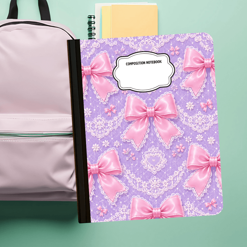 Composition Notebook - Lace and Bows