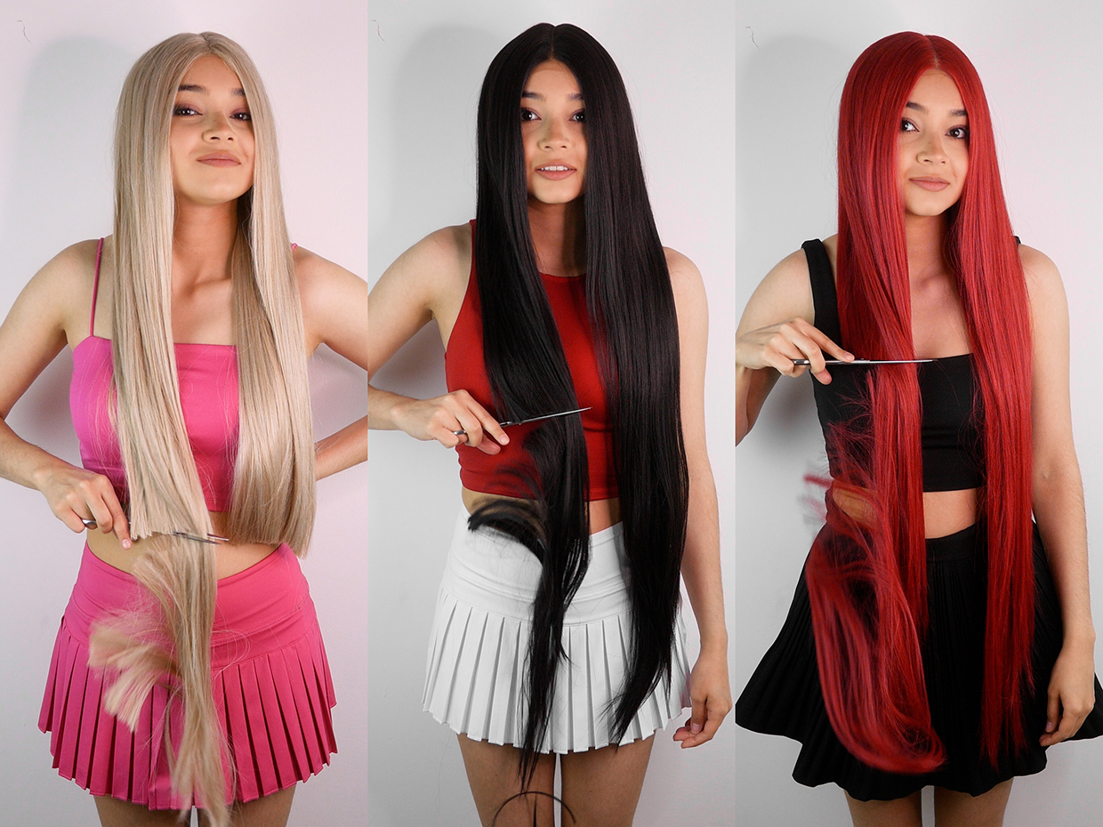 Yaniva Long Wigs Cut 48