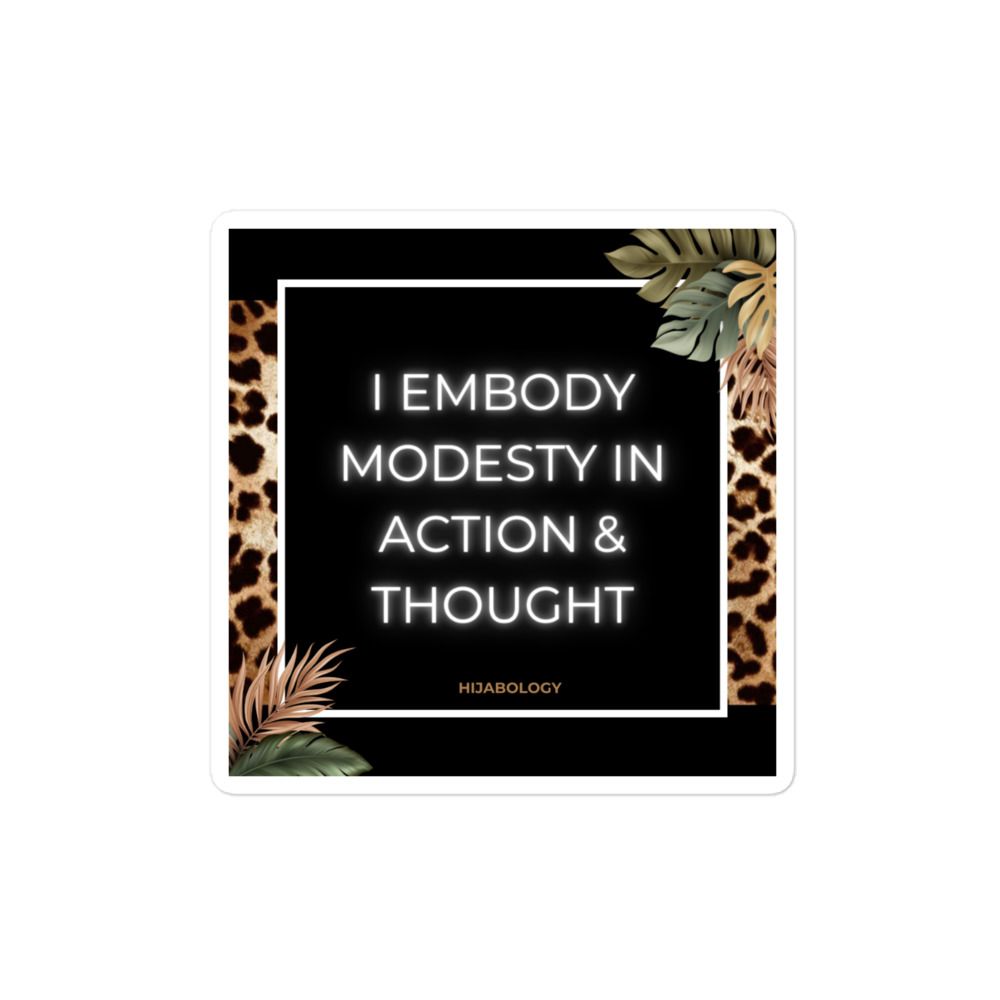 Modesty Sticker Islam MODESTY MANTRA AUGUST Sticker Islamic Reminder for August