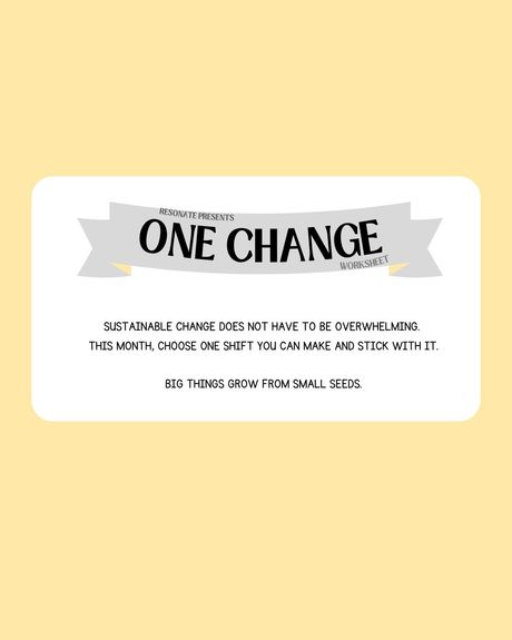 One Change Worksheet