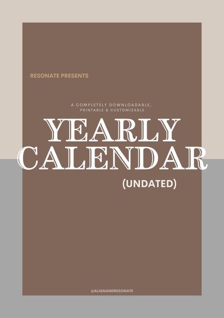 Printable Undated Calendar