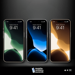 Minimalist Wave Gradient Wallpaper | Set of 3 | 4K HD for iPhone &amp; Android | Abstract Modern Design