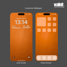 Warm Orange Leather Texture Wallpaper | 4K HD for iPhone &amp; Android | Premium Background Screen Desig