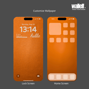 Warm Orange Leather Texture Wallpaper | 4K HD for iPhone &amp; Android | Premium Background Screen Desig