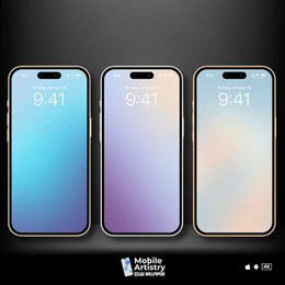 Minimal Gradient Blur Wallpaper Pack | Set of 3 | 4K HD for iPhone &amp; Android | Blur Home Screen Back