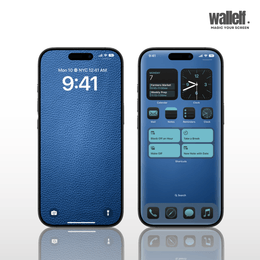 Blue Leather Texture Wallpaper | 4K HD for iPhone &amp; Android | Elegant Screen Background | Smartphone
