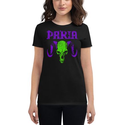 Horned Skull - Purple/Green - Women&#x27;s T-Shirt