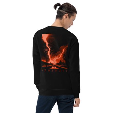 Venerate Corner Logo / Back Print Unisex Sweatshirt 