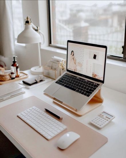 Wood laptop stand