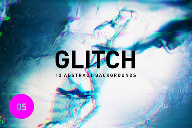 Glitch 05 - 12 Abstract Backgrounds