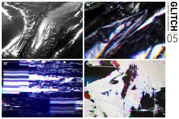 Glitch 05 - 12 Abstract Backgrounds