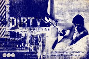 Dirty Halftone Font