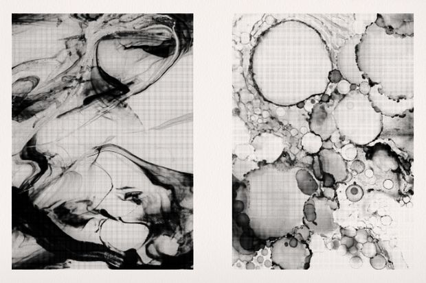 Liquid Ink Halftones - Vector &amp; PNG