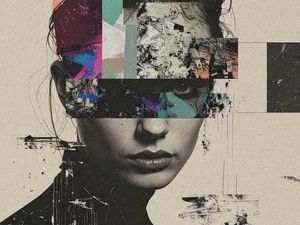 Mixed Media Collage Print