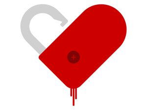 Open Heart Sticker