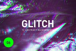 Glitch 06 - 12 Abstract Backgrounds
