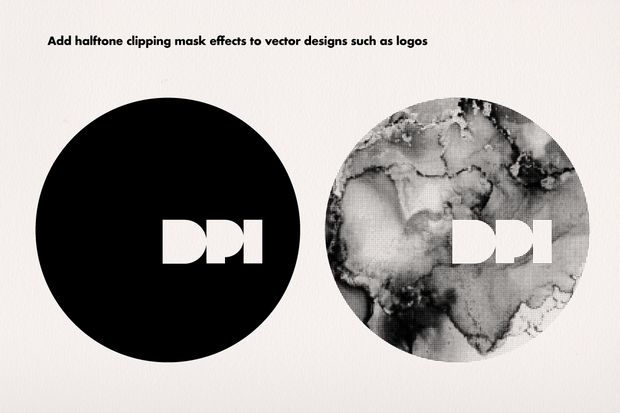Liquid Ink Halftones - Vector &amp; PNG