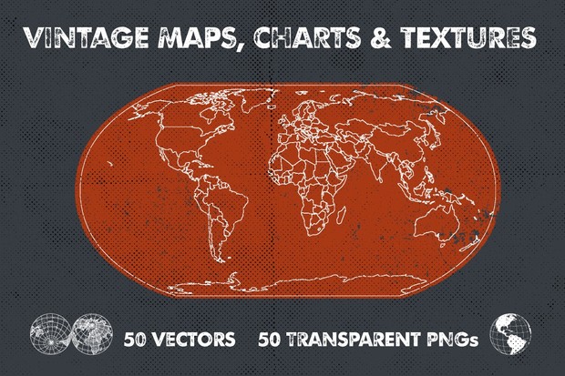 Vintage Maps, Charts &amp; Textures