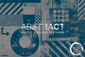 Abstract Digital Collage Textures 02 