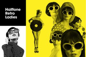 Halftone Retro Ladies