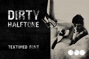 Dirty Halftone Font