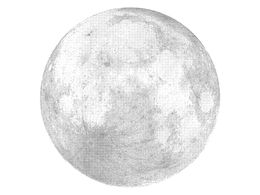 Halftone Silver Moon