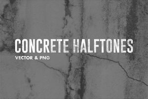 Concrete Halftones - Vector &amp; PNG