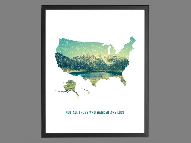 USA Map Stamp