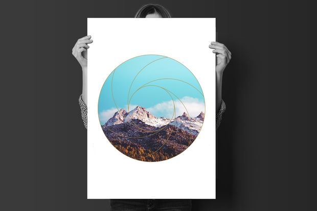 Circular Geometric Overlay Template