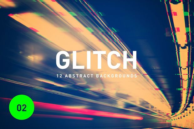  Glitch 02 - 12 Abstract Backgrounds