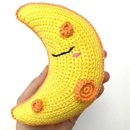 Crochet Amigurumi Pattern Femma Moon Plush Pillow